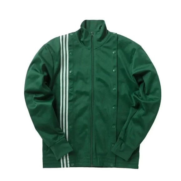 Ivy Park x adidas | 3 Stripe Gender Neutral Snap Track Jacket - Green / Sz S - Picture 4 of 10